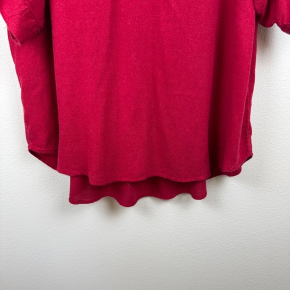 TORRID 'HARPER' Red Pullover 3/4 Button Sleeve Oversized Top / Size Plus 4 - Picture 10 of 15
